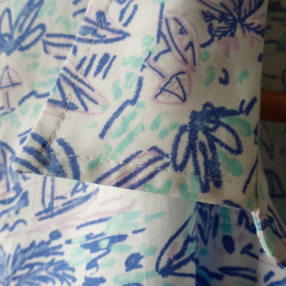 NWOT 'Talbots' Sleeveless Tropical themed Blouse Size XLp 100%Cotton - Picture 4 of 11